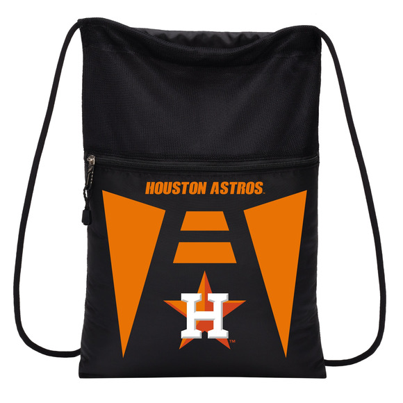 MLB Houston Astros Drawstring Backpack New Nylon Retro Black Logo Cinch - Picture 3 of 3